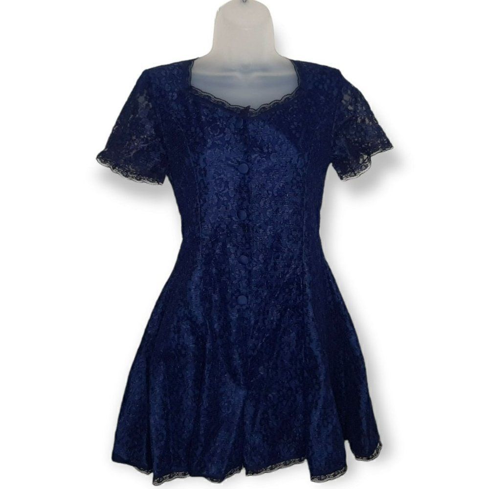Extra Femme Collection Vintage 80s Lace Playsuit Romper sz 3